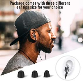 img 1 attached to 🎧 D5C Black In-Ear Earbuds with Mic, Noise Cancelling & Dual Driver Technology - Compatible with iOS, Android, Laptop - Volume Control & Bass Headphones (3.5mm Jack)