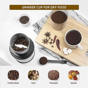 img 3 attached to ☕ CHULUX Electric Coffee Grinder – Built-In Sharp Blade Spice Grinder with 2 Detachable Stainless Steel Bowls – Ideal for Coffee, Spices, Herbs, Nuts, Grains – Lid Actived Safety Switch