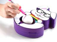🎨 the eggmazing egg decorator kit - bunny egg spinner with 8 quick drying colorful markers logo