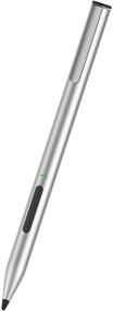 img 3 attached to ✏️ YAMADA Silver Surface Pen: Enhancing Precision with 4096 Levels Pressure on Microsoft Surface PRO5, PRO6, PRO7, Studio, Go, Book, Tablets. N-Trig Palm Rejection Stylus with Microsoft Pen Protocol