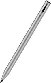 img 4 attached to ✏️ YAMADA Silver Surface Pen: Enhancing Precision with 4096 Levels Pressure on Microsoft Surface PRO5, PRO6, PRO7, Studio, Go, Book, Tablets. N-Trig Palm Rejection Stylus with Microsoft Pen Protocol