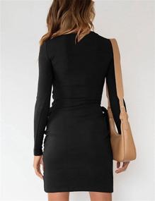 img 2 attached to 👗 MEROKEETY Women's Bodycon Crewneck Dresses - Trendy Clothing for Women