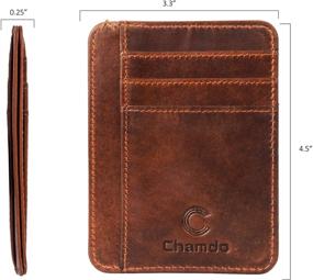 img 3 attached to Premium Tan Minimalist Wallets: Discover Chamdo's Genuine Wallet for Ultimate Simplicity