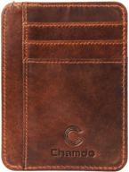 premium tan minimalist wallets: discover chamdo's genuine wallet for ultimate simplicity logo