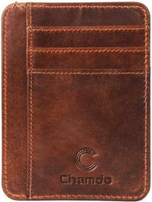 img 4 attached to Premium Tan Minimalist Wallets: Discover Chamdo's Genuine Wallet for Ultimate Simplicity