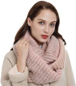 img 4 attached to Winter Infinity Fashion Circle Scarves Women's Accessories and Scarves & Wraps