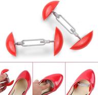 👞 1 pair mini shoe stretchers - men and women shoe shapers, width extendable, adjustable - red логотип