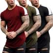coofandy workout t shirts sleeve muscle men's clothing in active logo