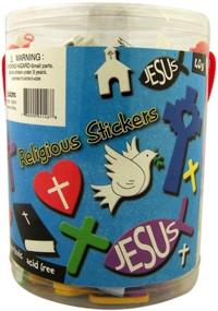 img 1 attached to 🙏 Large Assorted Religious Foam Stickers for Sunday School or Classroom – Value Pack of 250 in Convenient Container