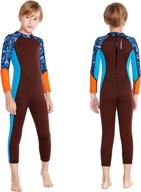 👧 premium kids wetsuit for boys and girls - 2.5mm neoprene full body thermal swimsuit with uv protection for water sports, surfing and swimming logo