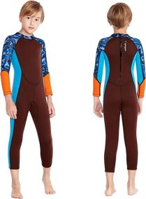 img 4 attached to 👧 Premium Kids Wetsuit for Boys and Girls - 2.5mm Neoprene Full Body Thermal Swimsuit with UV Protection for Water Sports, Surfing and Swimming