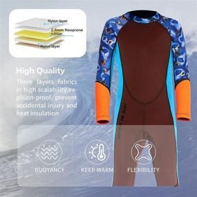 img 2 attached to 👧 Premium Kids Wetsuit for Boys and Girls - 2.5mm Neoprene Full Body Thermal Swimsuit with UV Protection for Water Sports, Surfing and Swimming