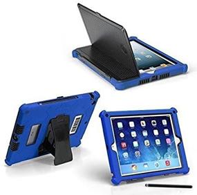 img 2 attached to Impressive Rugged Protection: iPad Mini, Mini 2, Mini 3 Slim Tough Case G5 - Built-in Hard Cover & Stylus G5 (Blue)