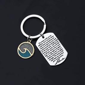 img 2 attached to 🌊 UJIMS Wave Keychain: Empowering Ocean-Inspired Quote Gift, Life's Challenging Waves Encouragement Jewelry for Her