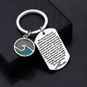 img 3 attached to 🌊 UJIMS Wave Keychain: Empowering Ocean-Inspired Quote Gift, Life's Challenging Waves Encouragement Jewelry for Her