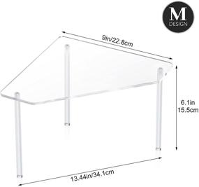 img 3 attached to 🛁 Acrylic Corner Shelf - 2 Piece Bathroom Shower Organizer for Clear and Floating Storage in Kitchen, Toilet, and Bathroom Spaces