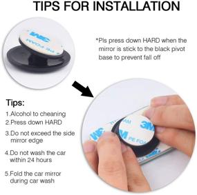 img 2 attached to 🚘 Enhance Your Car's Safety with KMMIN Square Convex Blind Spot Mirrors - HD Frameless 360° Rotatable (2Pack)