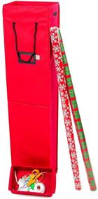 img 2 attached to 🎁 Organize and Store Gift Wrapping Paper Rolls with Ease - 12-Roll Capacity, Underbed or Closet Storage, Bonus Compartment for Accessories (Classic Snowflake)