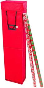 img 4 attached to 🎁 Organize and Store Gift Wrapping Paper Rolls with Ease - 12-Roll Capacity, Underbed or Closet Storage, Bonus Compartment for Accessories (Classic Snowflake)