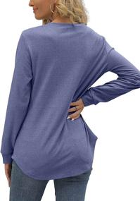 img 1 attached to 👚 Aokosor Women's Long Sleeve Casual Crewneck Tunic Sweatshirts for Leggings