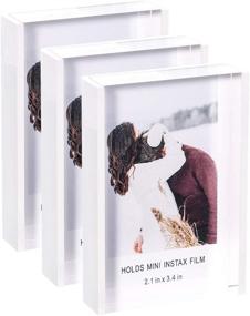 img 4 attached to 📸 Masqudo Instax Mini Frames 2x3 – Clear Cute Photo Frames for Tabletop, Desktop, and Freestanding Sliding Photo Display for Fujifilm Polaroid Film