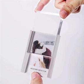 img 2 attached to 📸 Masqudo Instax Mini Frames 2x3 – Clear Cute Photo Frames for Tabletop, Desktop, and Freestanding Sliding Photo Display for Fujifilm Polaroid Film