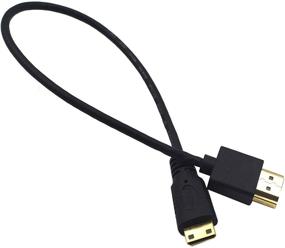 img 3 attached to Duttek Mini HDMI to HDMI Cable 12 Inches, Ultra-Thin HDMI Male to Mini HDMI Male Cable Support 4K HD, 1080p, 3D for Projector, Monitor, Camcorder - HDMI 2.0