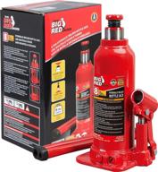 🔴 high-capacity torin hydraulic welded bottle jack - 8 ton (16,000 lb) capacity, big red color logo