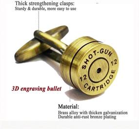 img 2 attached to Classy Salutto Mens Bullet Cufflink Gift: Elevate Your Style!