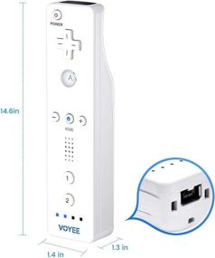 img 3 attached to 🎮 VOYEE Wii Remote Controller - Wireless, 3-axis Motion Plus, for Nintendo Wii/Wii U with Silicone Case and Wrist Strap (White)