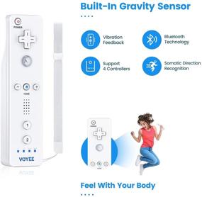 img 1 attached to 🎮 VOYEE Wii Remote Controller - Wireless, 3-axis Motion Plus, for Nintendo Wii/Wii U with Silicone Case and Wrist Strap (White)