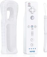 🎮 voyee wii remote controller - wireless, 3-axis motion plus, for nintendo wii/wii u with silicone case and wrist strap (white) logo