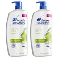 🍏 head and shoulders green apple shampoo, 32.1 fl oz, twin pack - anti dandruff treatment & scalp care logo