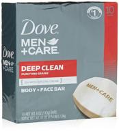 dove men+care moisturizing men's bar soap - deep clean soap 🧼 bar for effective bacteria removal and nourished skin - 3.75 oz, 10 bars logo