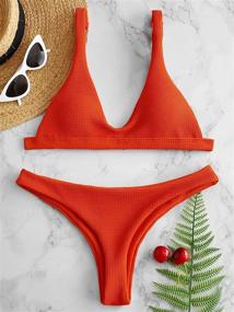 img 1 attached to ZAFUL Swimsuit: Flaunt Your Style with Revealing 👙 Brazilian Bikinis and Women's Clothing for Swimsuits and Cover Ups