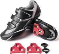 outdoormaster unisex cycling shoes - road bike shoes with 2 cleat compatibility 🚴 for delta/spd/look x-track indoor pedals - ideal for men and women racing bicycle riding logo