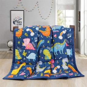 img 2 attached to 🦖 Haowaner Weighted Comforter - Sleeping Dinosaur Blue | Kids' Home Store