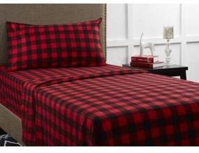 img 2 attached to Red Plaid King Size Flannel Bedding Sheet Set by Mainstays