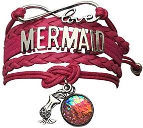 img 2 attached to 🧜 Enchanting Mermaid Charm Infinity Bracelet: Mesmerizing Pink Jewelry for Girls