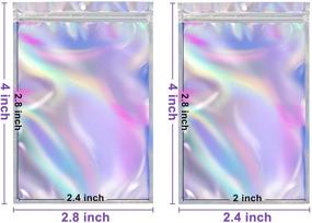 img 3 attached to 🌟 BQTQ Resealable Holographic Metallic Aluminum: Eye-catching Storage Solution