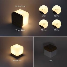 img 2 attached to 🕒 Enhance Time Management with Mooas Rechargeable Timer LED Nightlight - 5, 15, 30, and 60 Minutes Timer for Kids and Adults - Stylish Light Brown Design