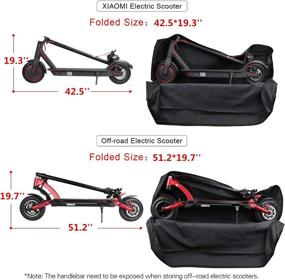 img 2 attached to 🛴 Huntvp E-Scooter Bag Storage Cover: Heavy Duty Transport Bag for Xiaomi Mijia M365 - Foldable, Accessory Backpack, Handbag, Shoulder Bag