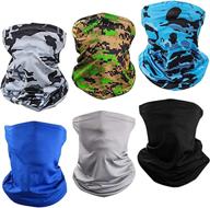 🌞 breathable summer face cover scarf bandana with 6 piece uv protection neck gaiter logo