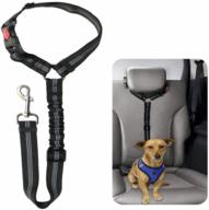 🐾 adjustable traction belt for cats, dogs, and other pets - 2pcs black pet dog car seat belts logo