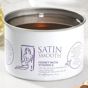 img 1 attached to 🍯 SATIN SMOOTH Honey Wax with Vitamin E: High-Quality 14 Ounce Honey Wax for Smooth & Nourished Skin