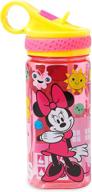 💧 minnie mouse water bottle with convenient built-in straw by disney логотип