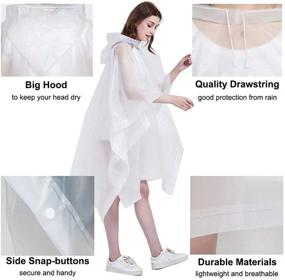 img 1 attached to HLKZONE Reusable Drawstring Women's Ponchos for Coats, Jackets & Vests - Emergency Clothing