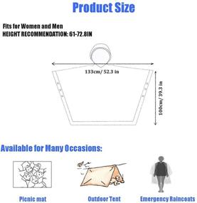 img 3 attached to HLKZONE Reusable Drawstring Women's Ponchos for Coats, Jackets & Vests - Emergency Clothing