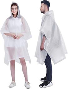 img 4 attached to HLKZONE Reusable Drawstring Women's Ponchos for Coats, Jackets & Vests - Emergency Clothing