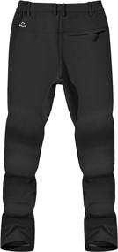 img 3 attached to Willit Women's Fleece-Lined Hiking Pants: Waterproof Softshell Snow Pants for Cold Weather Winter Adventures